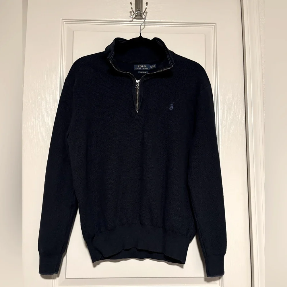 Ralph Lauren Kids XL Dark Blue Zip-Up Sweater
